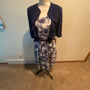 Two piece dress set with jacket
